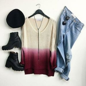 Gypsy Warrior Dip-Dye Ombré Sweater NWOT